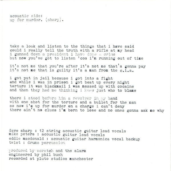 The Alarm : Unsafe Building (7", Single)