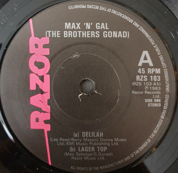 Max 'N' Gal (The Brothers Gonad) : Delilah The Punk EPic  (7", EP)