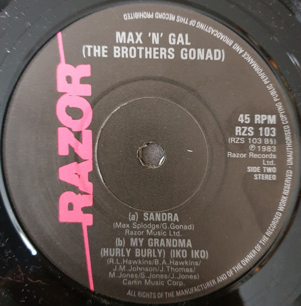 Max 'N' Gal (The Brothers Gonad) : Delilah The Punk EPic  (7", EP)