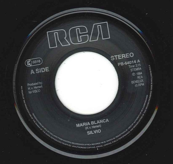Silvio (3) : Maria Blanca (7", Single)