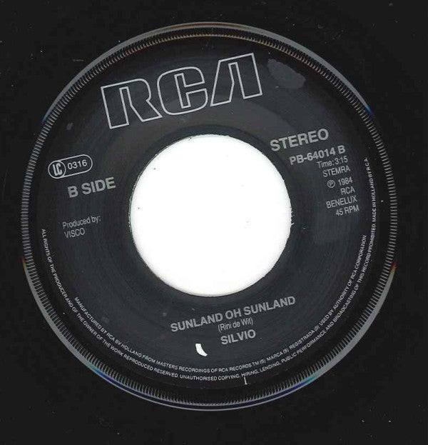 Silvio (3) : Maria Blanca (7", Single)