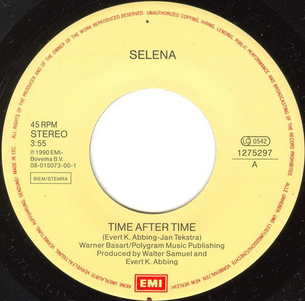 Selena (3) : Time After Time (7", Single)