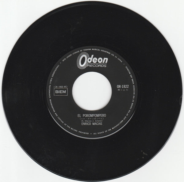 Enrico Macias : わかっているよ = Je Le Vois Sur Ton Visage (7")