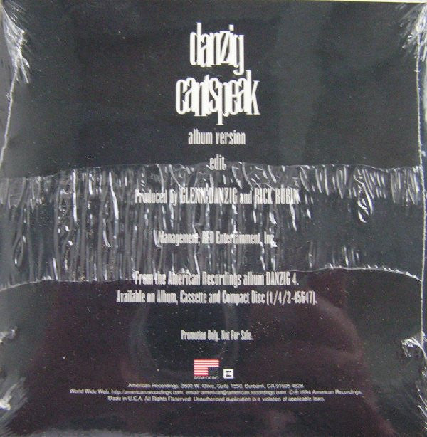 Danzig : Cantspeak (CD, Single, Promo)