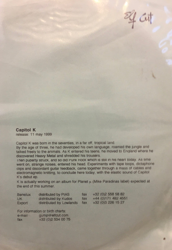 Capitol K : Capitol K EP (12", EP, Promo)