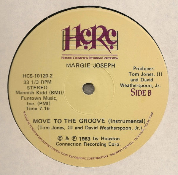 Margie Joseph : Move To The Groove (12")