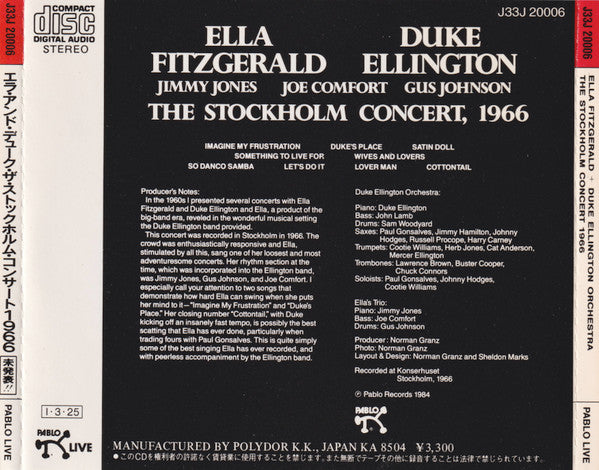 Ella Fitzgerald, Duke Ellington : The Stockholm Concert, 1966 (CD, Album)