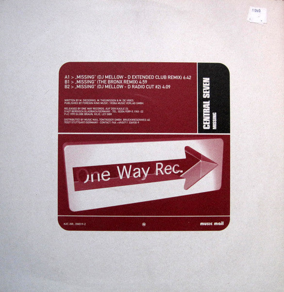 Central Seven : Missing (12")