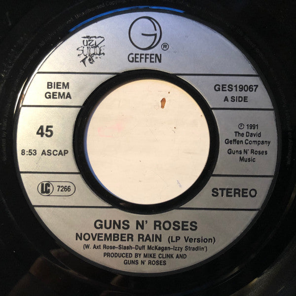Guns N' Roses : November Rain (7", Single)