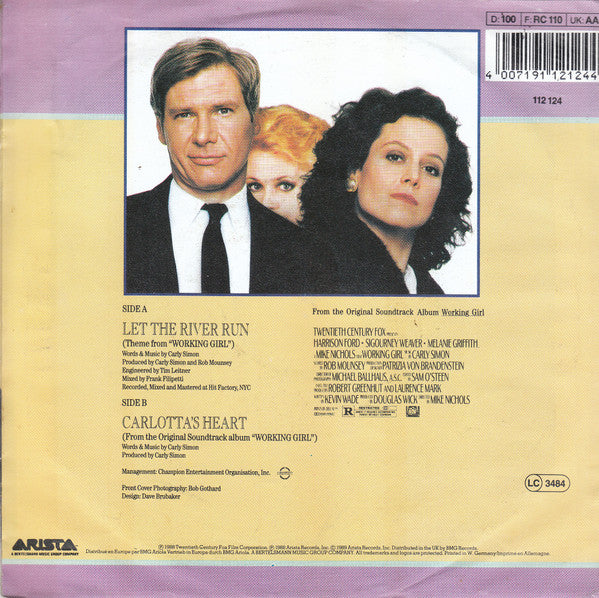 Carly Simon : Let The River Run (Theme From Working Girl) (7", Single)