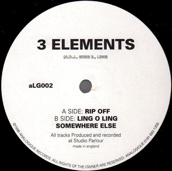 3 Elements : Rip Off (12")