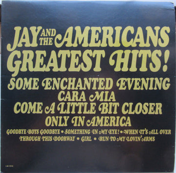 Jay And The Americans* : Jay And The Americans Greatest Hits (LP, Comp, RE)