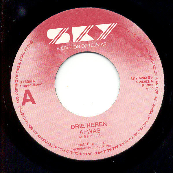3 Heren : Afwas (7", Single)