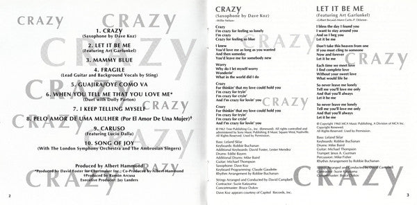 Julio Iglesias : Crazy (CD, Album, RE)
