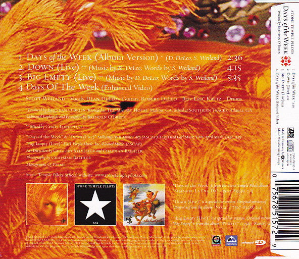 Stone Temple Pilots : Days Of The Week (CD, Maxi, Enh)