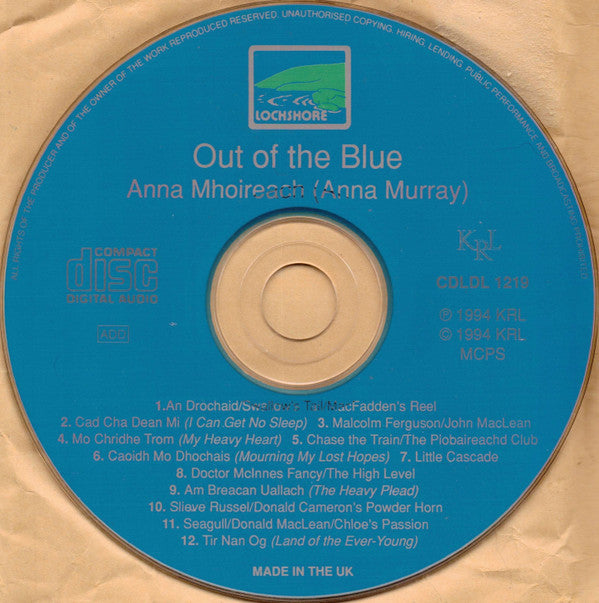 Anna Murray = Anna Murray : Out Of The Blue (CD, Album)