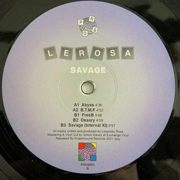 Lerosa : Savage (12")