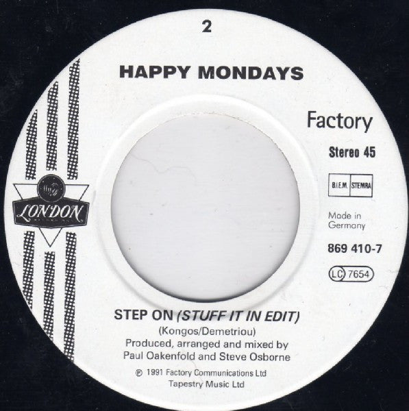 Happy Mondays : Step On US Mix (7", Single)