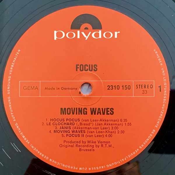 Focus (2) : Moving Waves (LP, Album)