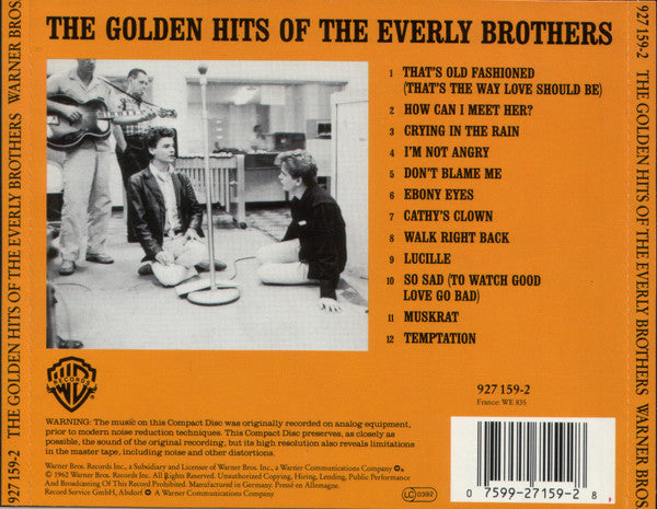 Everly Brothers : The Golden Hits Of The Everly Brothers (CD, Comp, RE)
