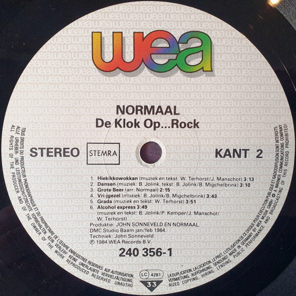 Normaal : De Klok Op...Rock (LP, Album)