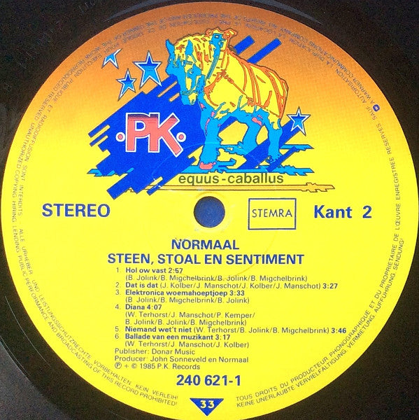 Normaal : Steen-Stoal En Sentiment (LP, Album)