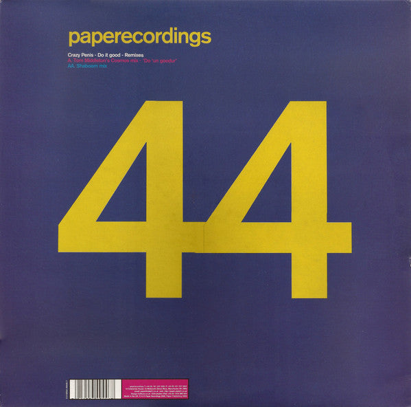 Crazy Penis : Do It Good (Remixes) (12")