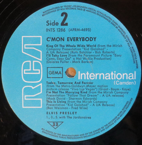 Elvis Presley : C'mon Everybody (LP, Comp)