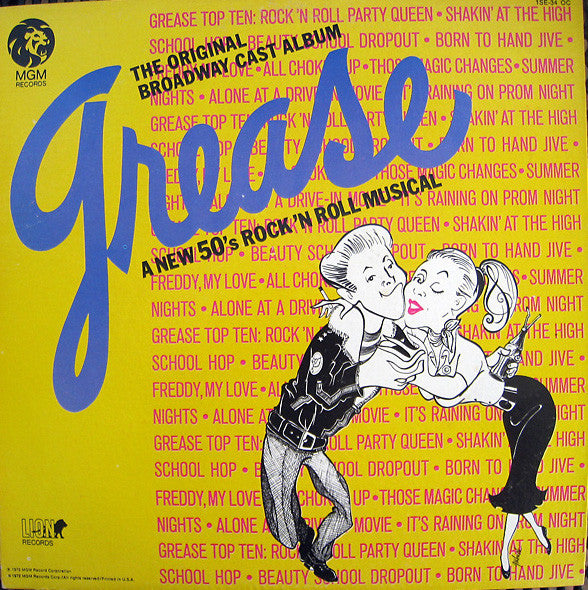 Various : Grease - The Original Broadway Cast Album (LP, Album, RE)