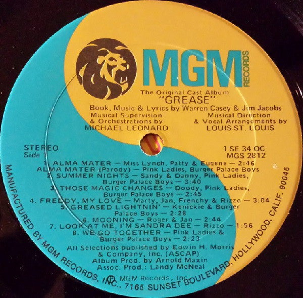Various : Grease - The Original Broadway Cast Album (LP, Album, RE)