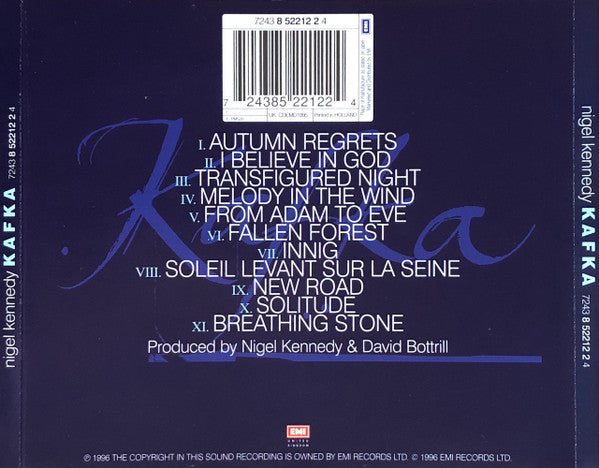 Nigel Kennedy : Kafka (CD, Album)