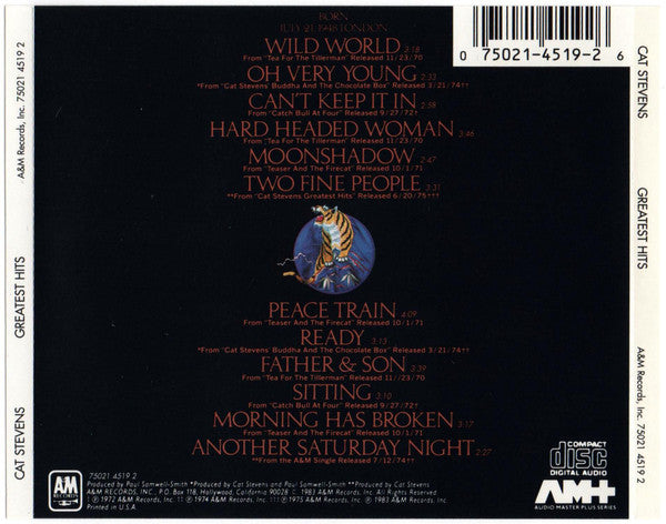 Cat Stevens : Greatest Hits (CD, Comp)