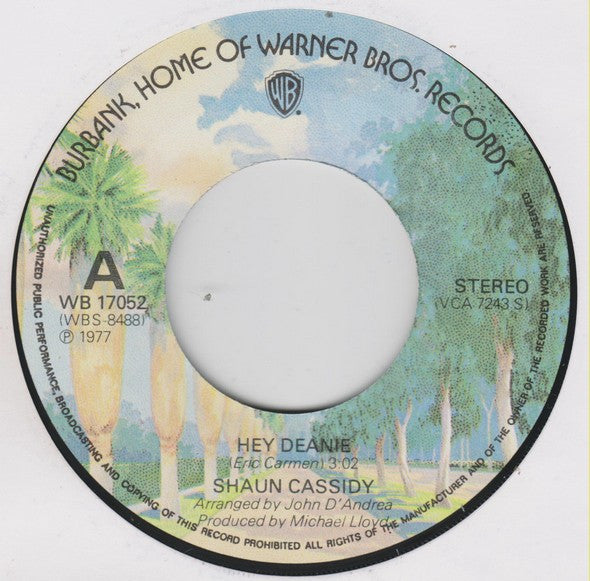 Shaun Cassidy : Hey Deanie (7", Single)