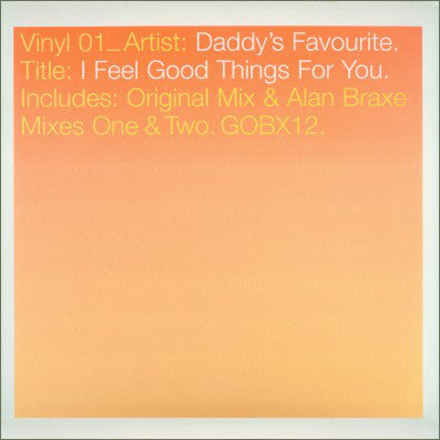 Daddy's Favourite : I Feel Good Things For You (12", 1/2)