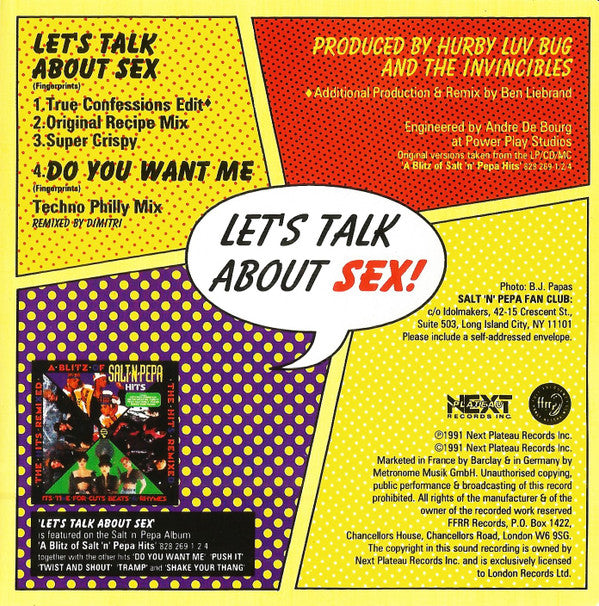 Salt 'N' Pepa : Let's Talk About Sex! (CD, Single)