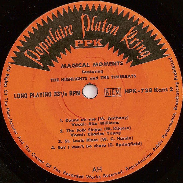 The Highlights (2) and The Timebeats : Magical Moments (7", EP)