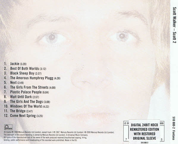 Scott Walker : Scott 2 (HDCD, Album, RE, RM)