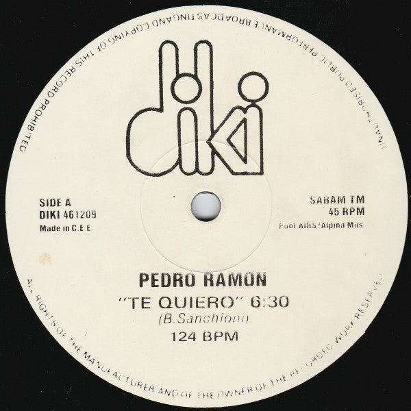 Pedro Ramon : Te Quiero - Long Hot Summer Mix (12")