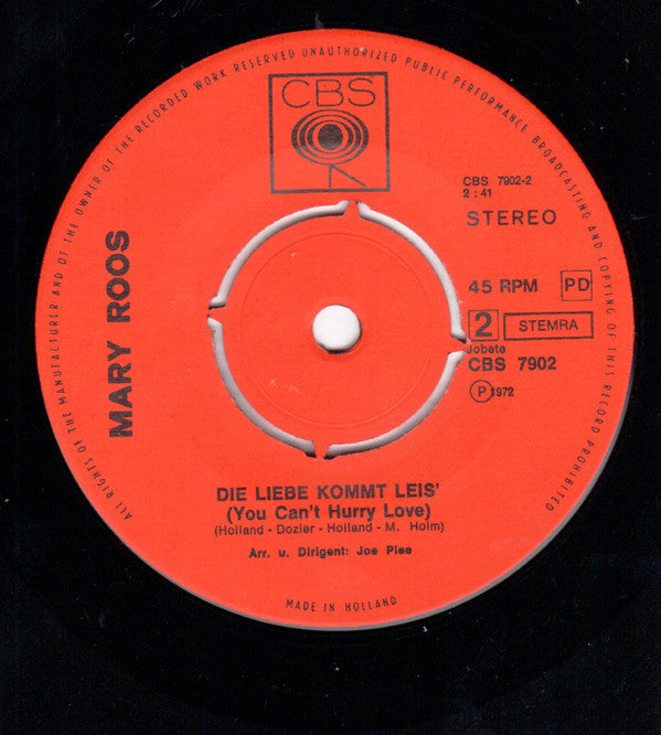 Mary Roos : Nur Die Liebe Läßt Uns Leben (7", Single)