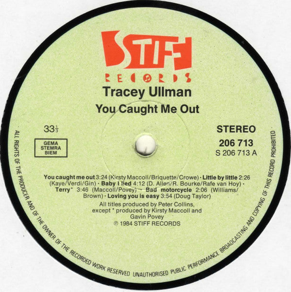 Tracey Ullman : You Caught Me Out (LP, Album)