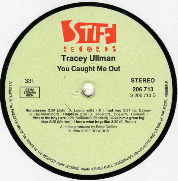 Tracey Ullman : You Caught Me Out (LP, Album)