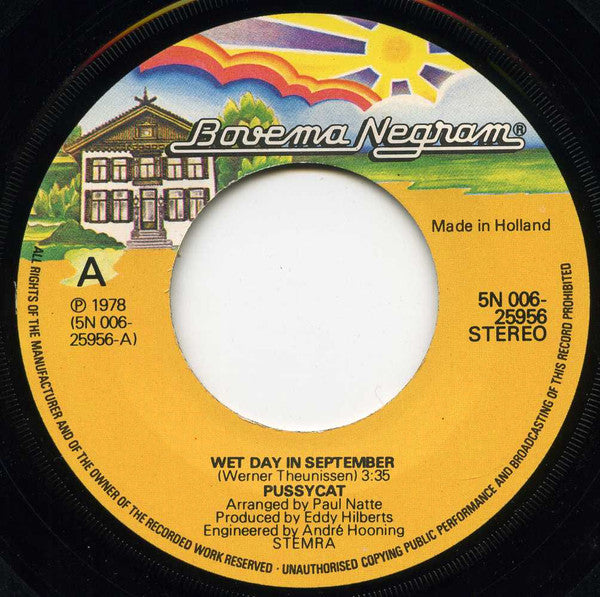 Pussycat (2) : Wet Day In September (7", Single)
