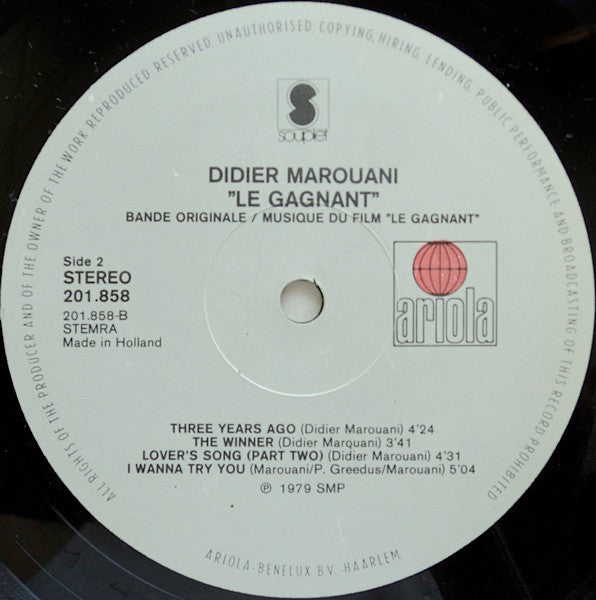 Didier Marouani : Le Gagnant (LP, Album)