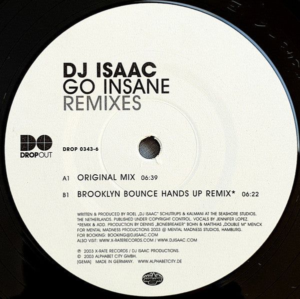 DJ Isaac : Go Insane (12")
