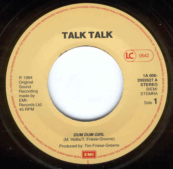 Talk Talk : Dum Dum Girl (7", Single)