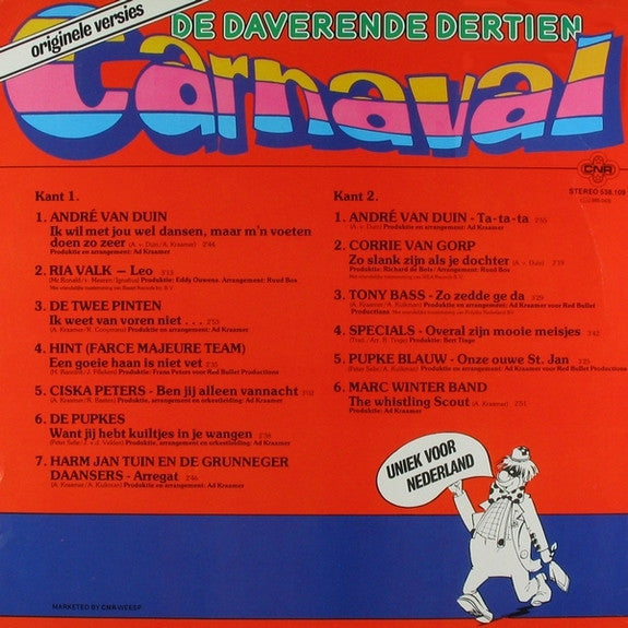 Various : De Daverende Dertien Carnaval (LP, Comp)