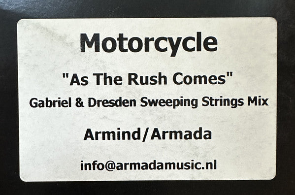 Motorcycle : As The Rush Comes (12", S/Sided, Promo, TP)