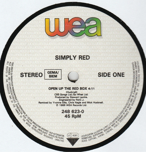 Simply Red : Open Up The Red Box (Remix) (12")