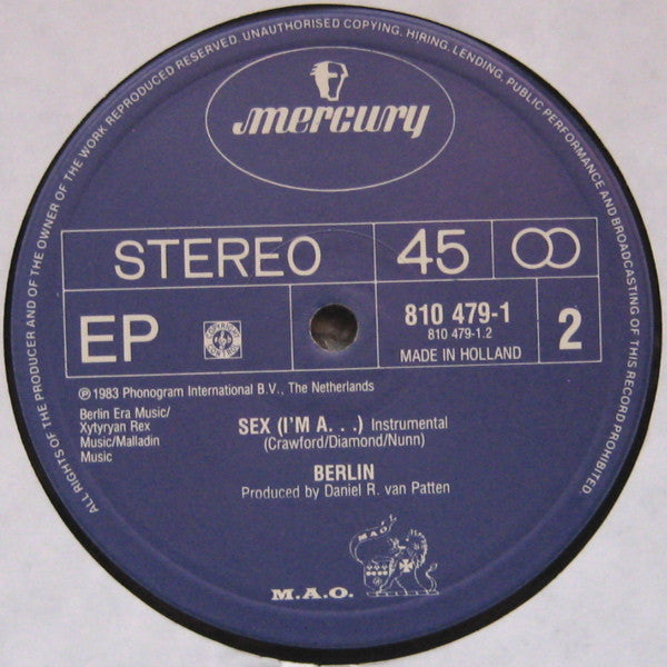 Berlin : Sex (I'm A...) (12", EP)