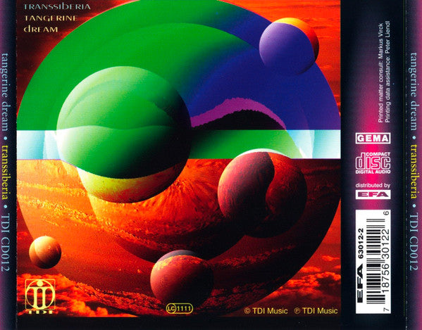 Tangerine Dream : Transsiberia (CD, Album)